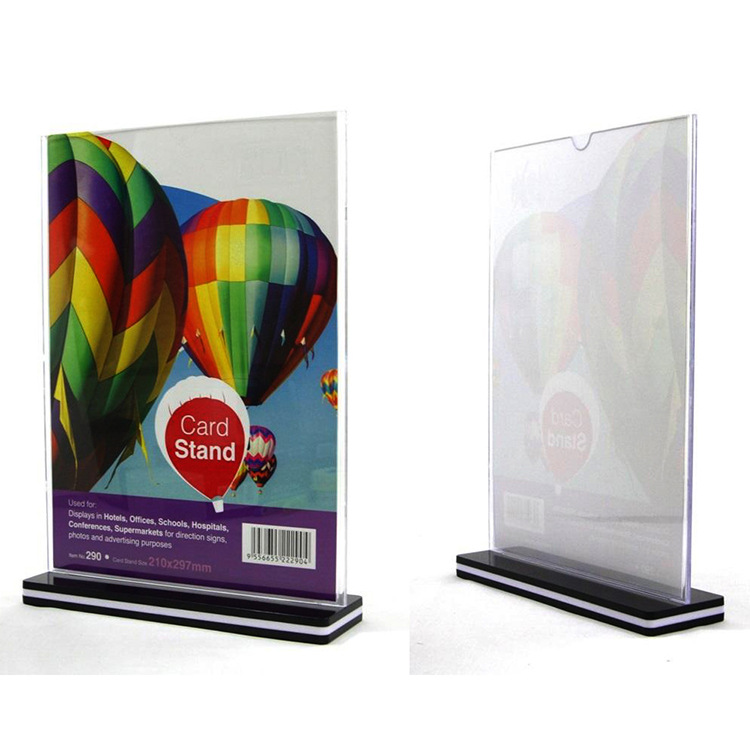 亚克力T型台签 定制尺寸 有机玻璃透明台卡