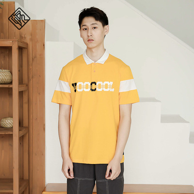 Big Cool 2019 summer solar system Like a breath of fresh air polo Chaopai Youth Easy Lapel Like a breath of fresh air Short sleeved T-shirt