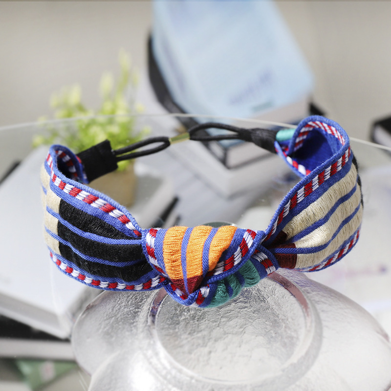 Korea  Simple  Pearl Lattice Bow Hair Band display picture 12