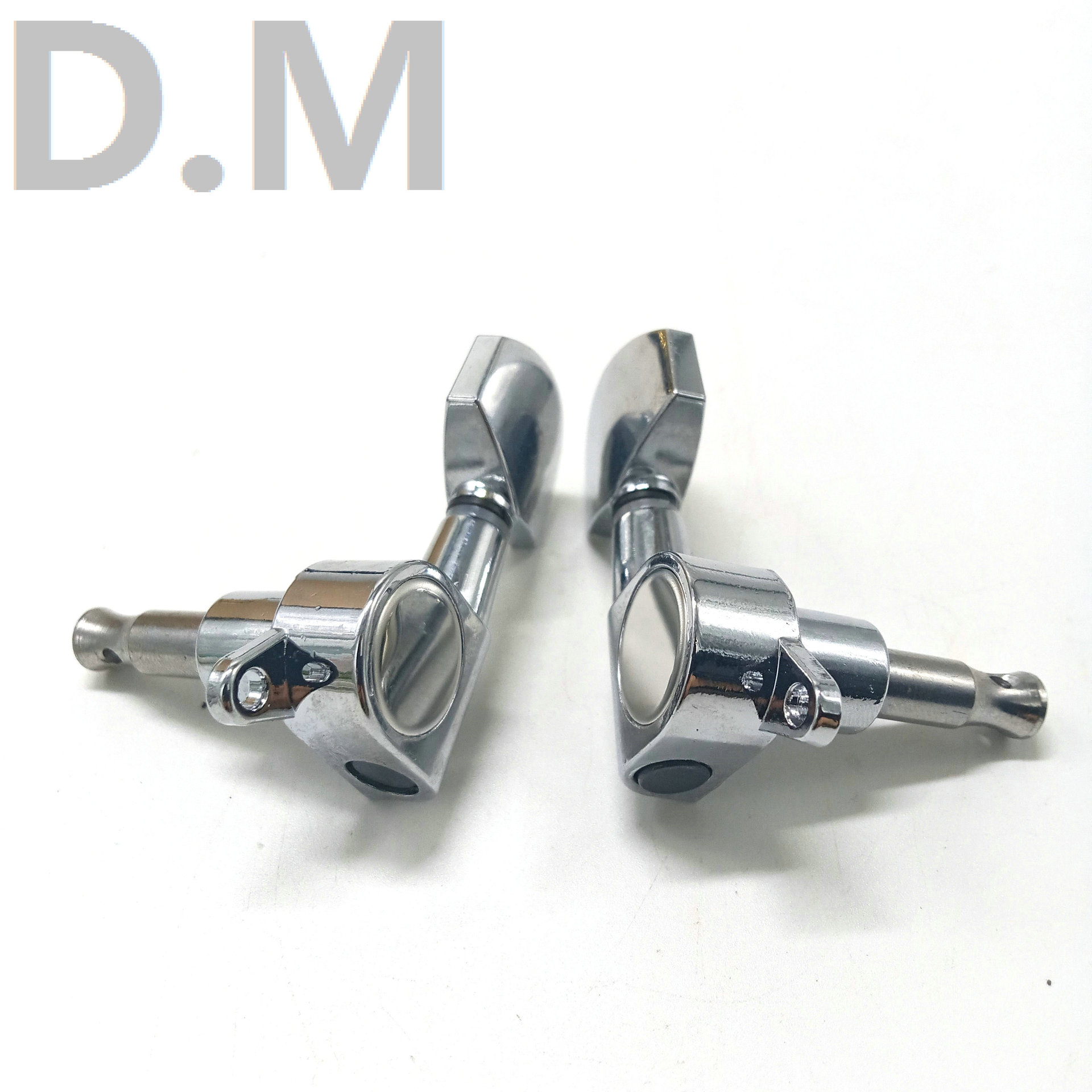 Venta caliente suministro folk guitarra totalmente cerrado cadena Winder aleación de metal 41 folk balada Cabeza Cuadrada cadena botón plata negro