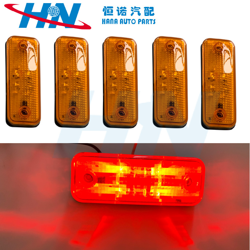 Ventas de la fábrica E8 trasera camión 4LED luz lateral luz de señal 10/30V Luz de Techo Luz