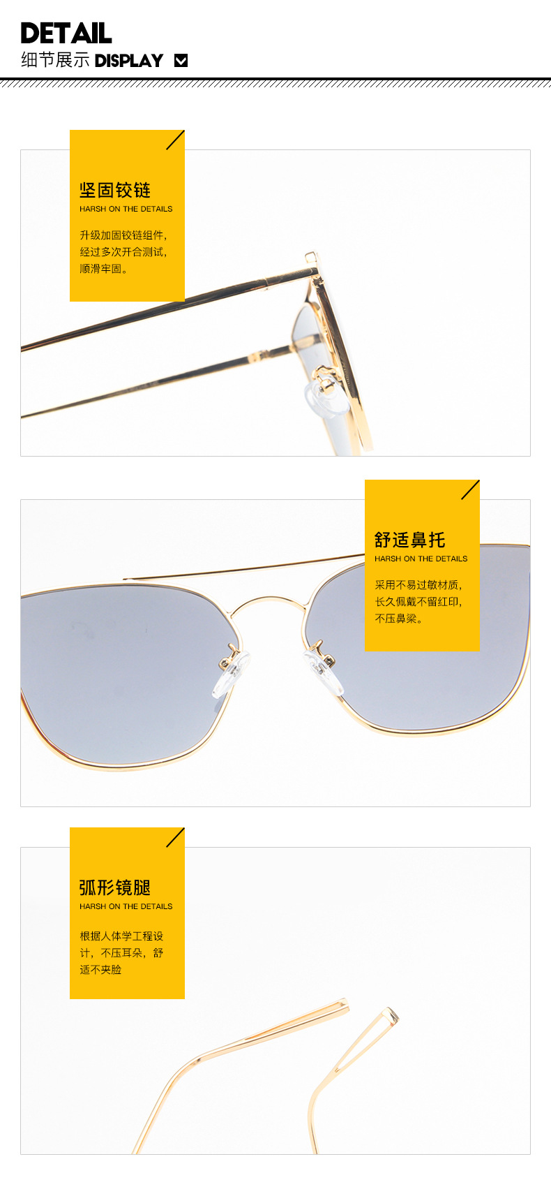 Metal Sunglasses Double Beam  New Retro Wild  Trend  Sunglasses Nihaojewelry Wholesale display picture 2