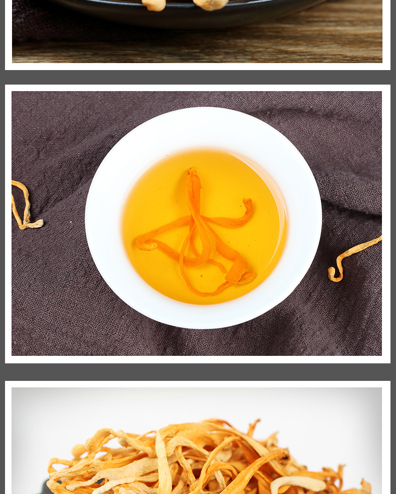 Cordyceps Flower Spore Head (Cordyceps militaris) — Dried Food Herb for Soup & Tea in use