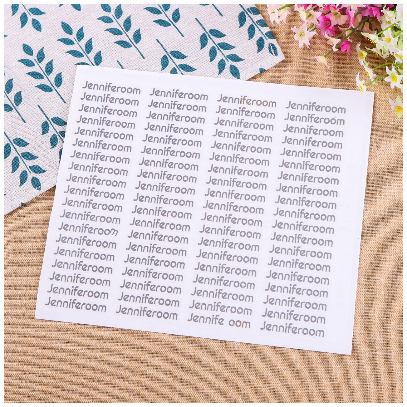 金属标签贴不干胶电镀镍镂空金属贴标定制金属logo字母贴