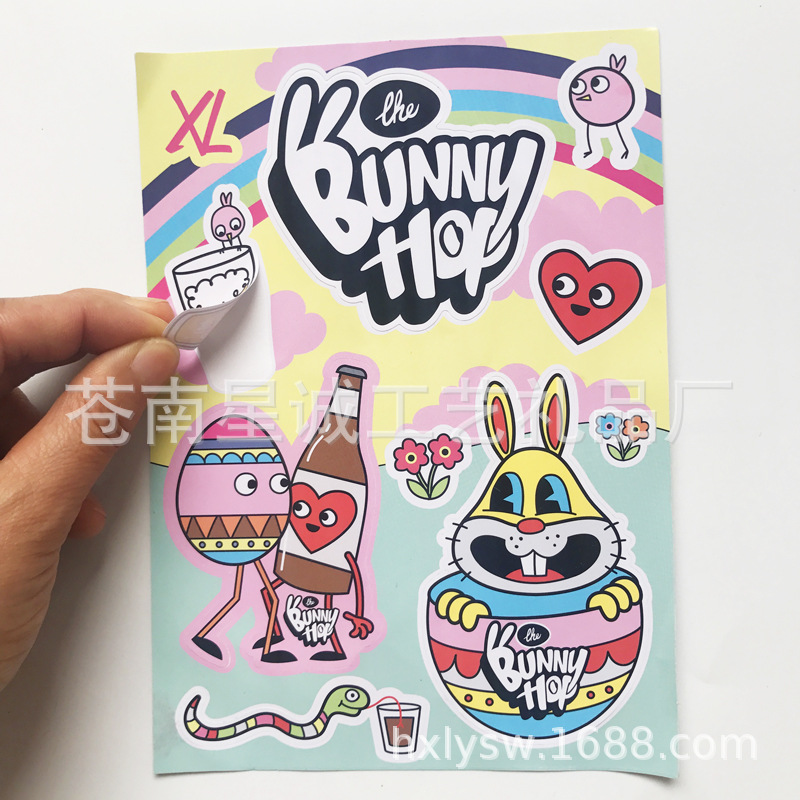 厂家批发制作各种精美动画不干胶 不干胶贴纸制作彩印 外贸贴纸