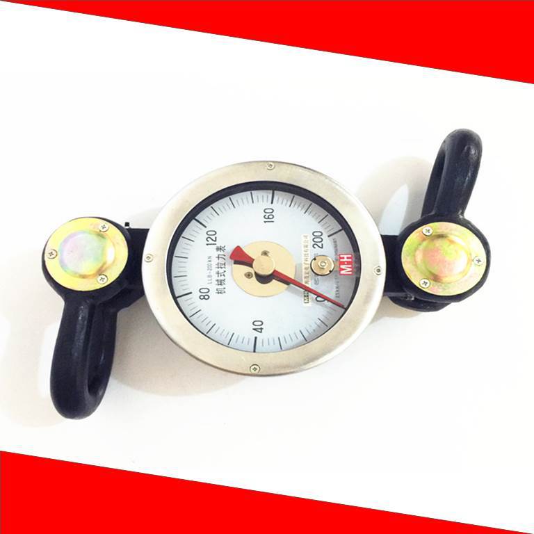 带黄色荧光表盘拉力表LLB-CY-80机械拉力表80吨大表盘机械拉力标