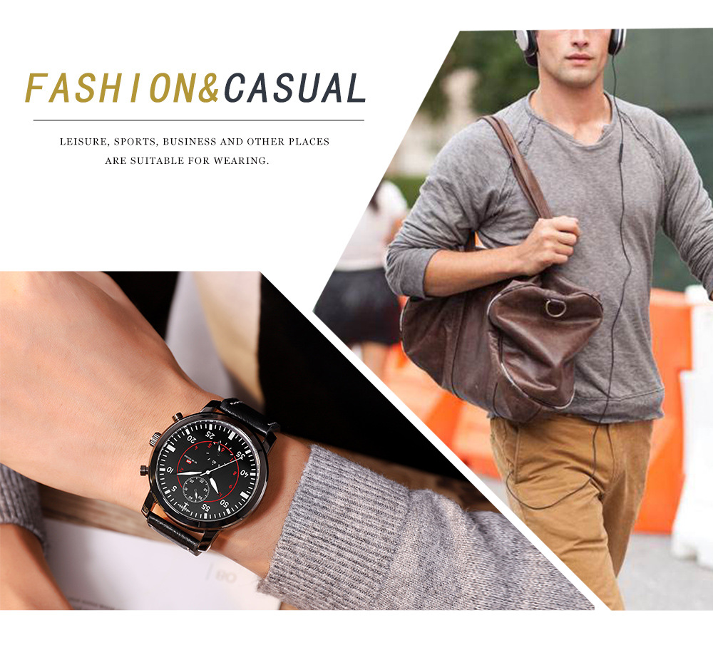 Ceas sport bărbătesc impermeabil VA VA VOOM, negru, curea din nailon verde Big Fly_voghion.com