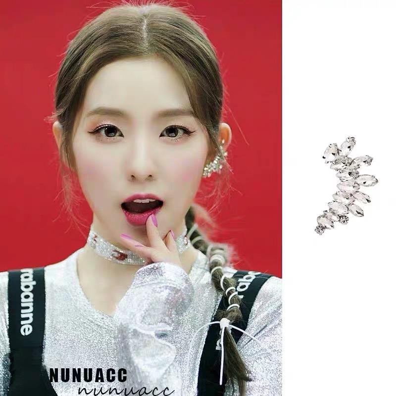 Europäische Und Amerikanische Übertriebene Blinkende Volle Diamant Flügel Ohr Knögel Ohrringe Integrierte Ohrringe Frauen 2019 Neue Koreanische Ohrringe display picture 1