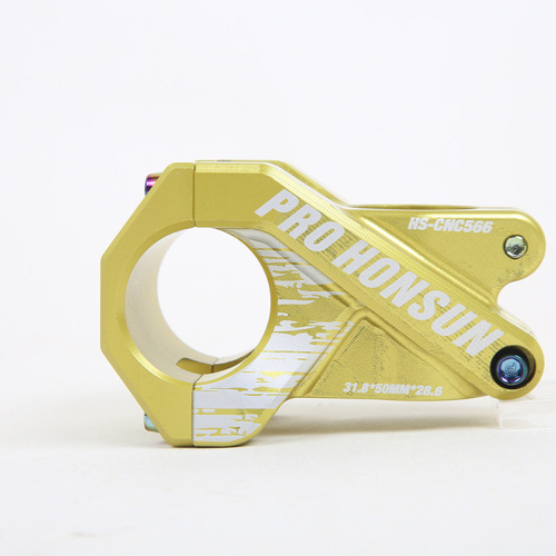 HONSUN Colorful Bicycle Handlebar Stem 31.8*50mm Aluminum Alloy Vertical Pipe CNC Ultra-Light Mountain Bike Short Handlebar Stem