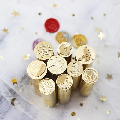 複活情人銅印章圓柱棒手賬印章異形火漆銅棒凹凸名字圖案印章制作