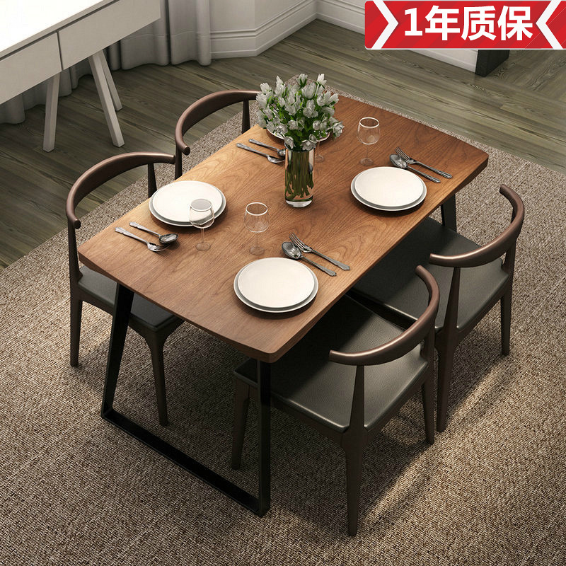 American wrought iron table chair combination home hot pot restaurant metal table and chair creative modern furniture table