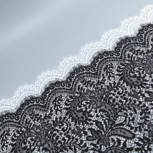 150cm non-elastic eyelash lace fabric nylon lace pressed yarn lace barcode eyelash curtain clothing lace