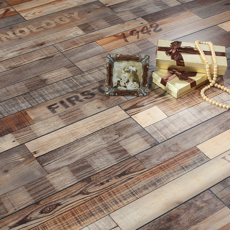 12mm Strengthen reunite with floor grey personality letter Do the old Retro Wood floor wear-resisting waterproof background Siding