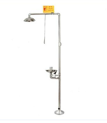 304高亮光不锈钢复合式洗眼器|复合式紧急洗眼器 化工厂洗眼器