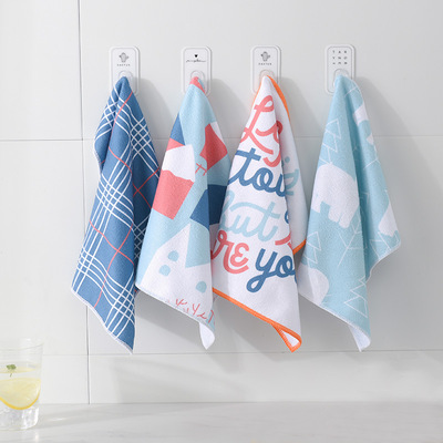 4条装厨房抹布格子吸水洗碗巾擦碗布不掉毛擦桌布百洁布106|ru