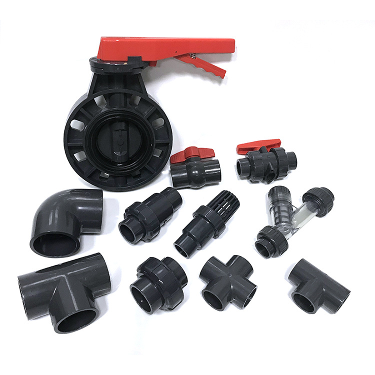 厂家直销 UPVC灰色蓝色白色红色给水管配件 45°弯头灌溉穿线管