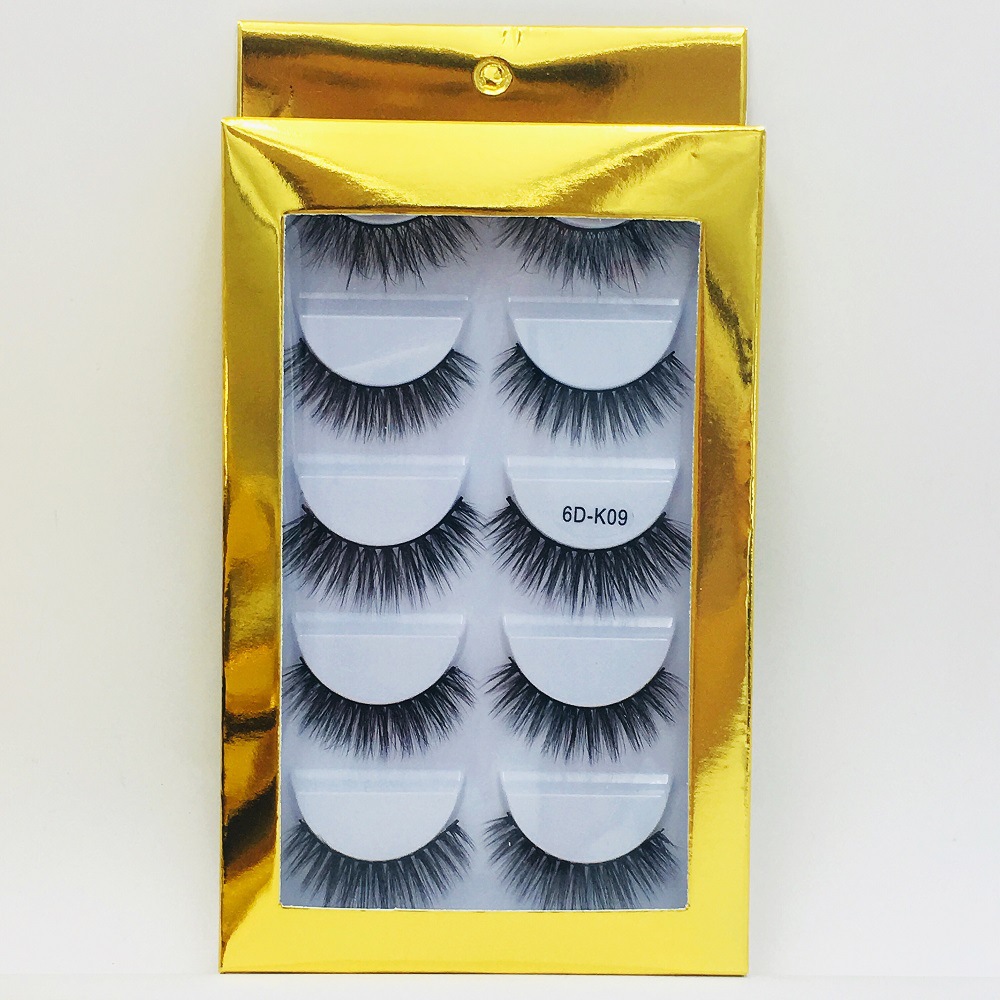 5 Pairs Of Laser Mink Hair Natural Thick False Eyelashes display picture 10