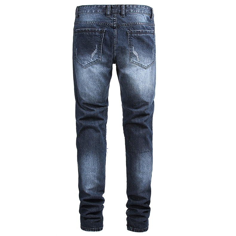 Jeans uomo taglio largo gamba dritta effetto usurato_voghion.com