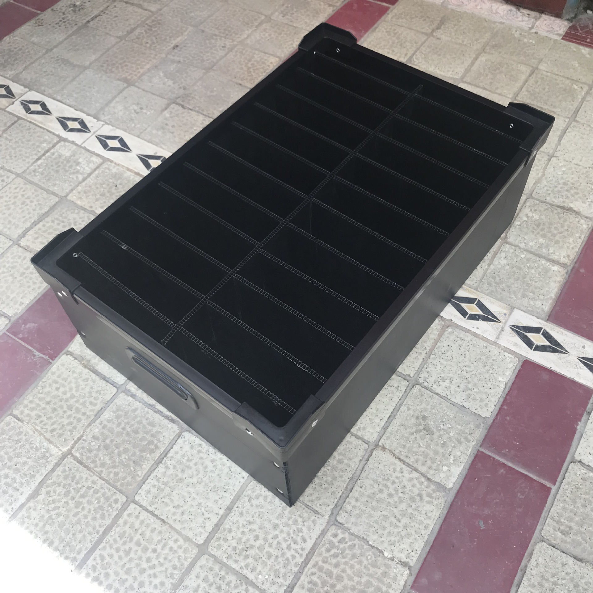 深圳蓝色瓦楞板 广州 惠州塑胶PP中空板骨架箱 加刀卡瓦楞板箱