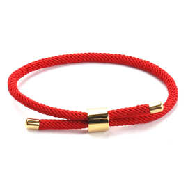 厂家供应 本命年 红绳手链 时尚潮流 情侣 路路通转运珠 金色