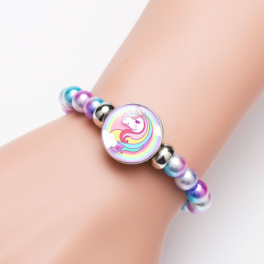 New Accessories Children's Cartoon Unicorn String Jewelry Bracelet display picture 1