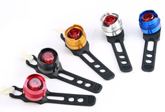 Aluminum alloy ruby ​​tail light waterproof frog light helmet light warning light mountain bike bicycle accessories