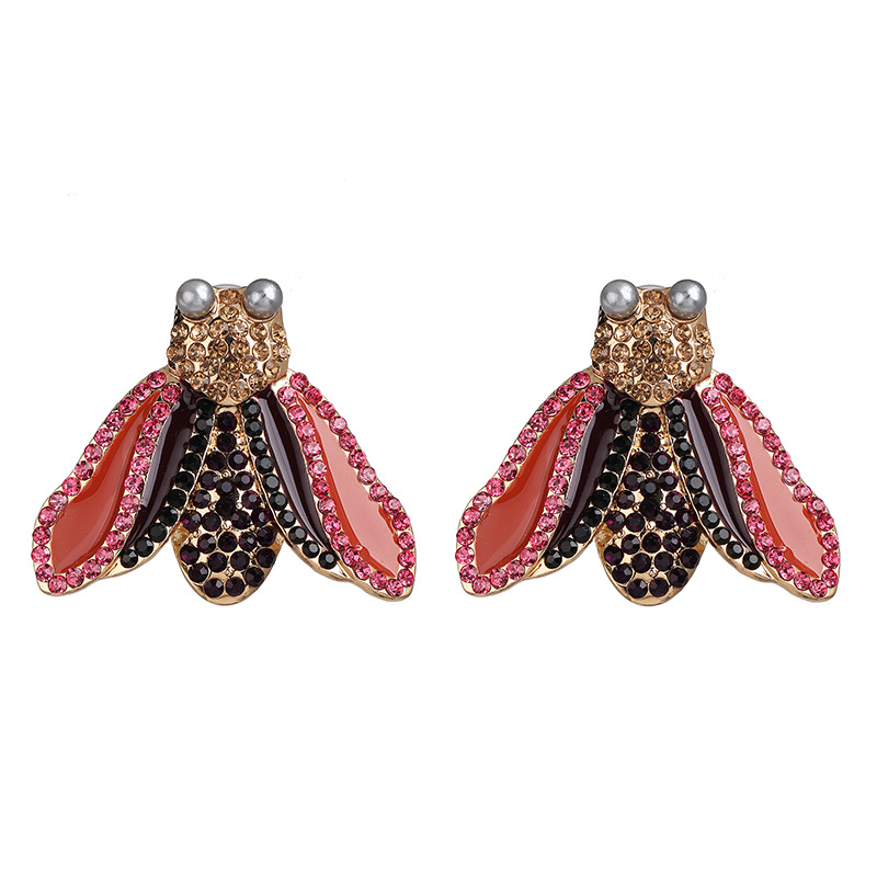 New Creative Insect Moth Diamond-studded Earrings display picture 3