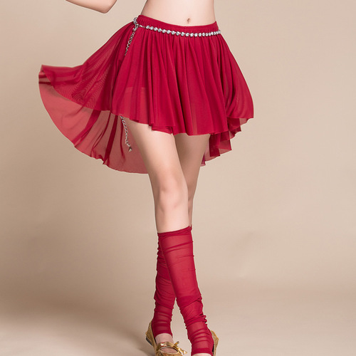 New Belly Dance Practice Wear Bottoms Dance Skirt Women’s Sexy Mesh Skirt Skirt