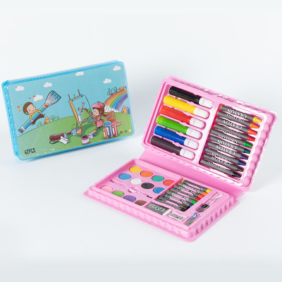 42 Set of parts combination Stationery suit children painting Watercolor pen crayon pupil gift kindergarten gift gift