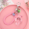 Acrylic glossy crystal, rabbit, creative keychain, school bag with accessories for elementary school students, pack, decorations