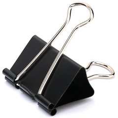 Powerful Stationery 8562 Black Long Tail Ticket Clip 2#-41mm Bucket Long Tail Clip Swallow Tail Clip Iron Clip Wholesale