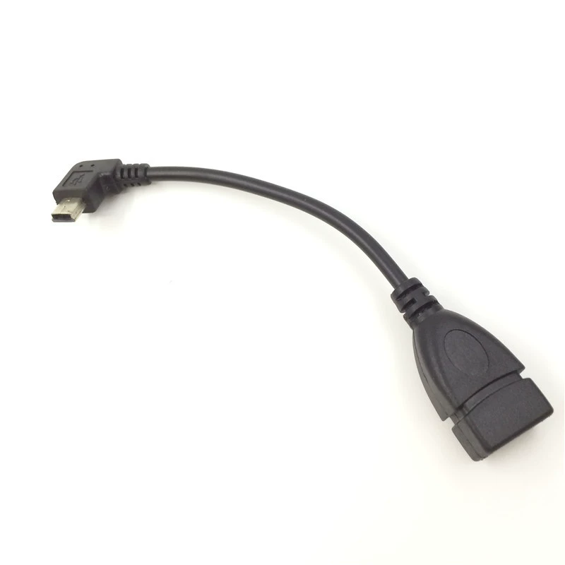 90-градусный боковой локоть мини USB ротор OTG кабель T-порт конвертер mp5 автомобильная навигация GPS чтение USB флеш-памяти