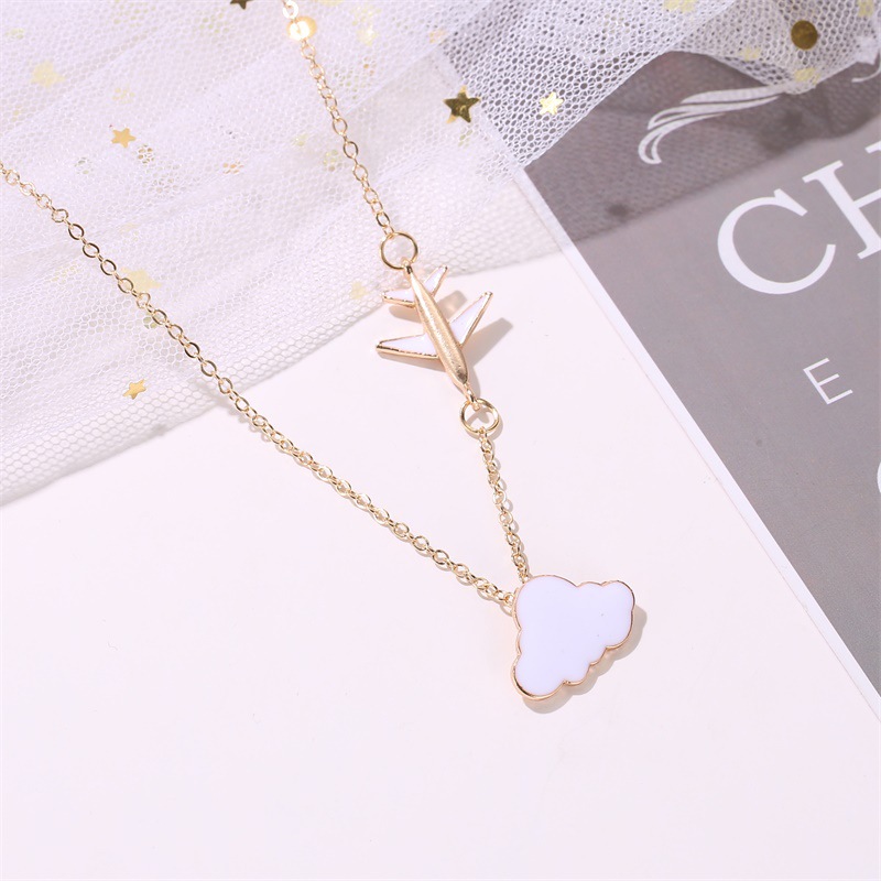 Fashion Airplane Cloud Short Necklace Wholesale display picture 6