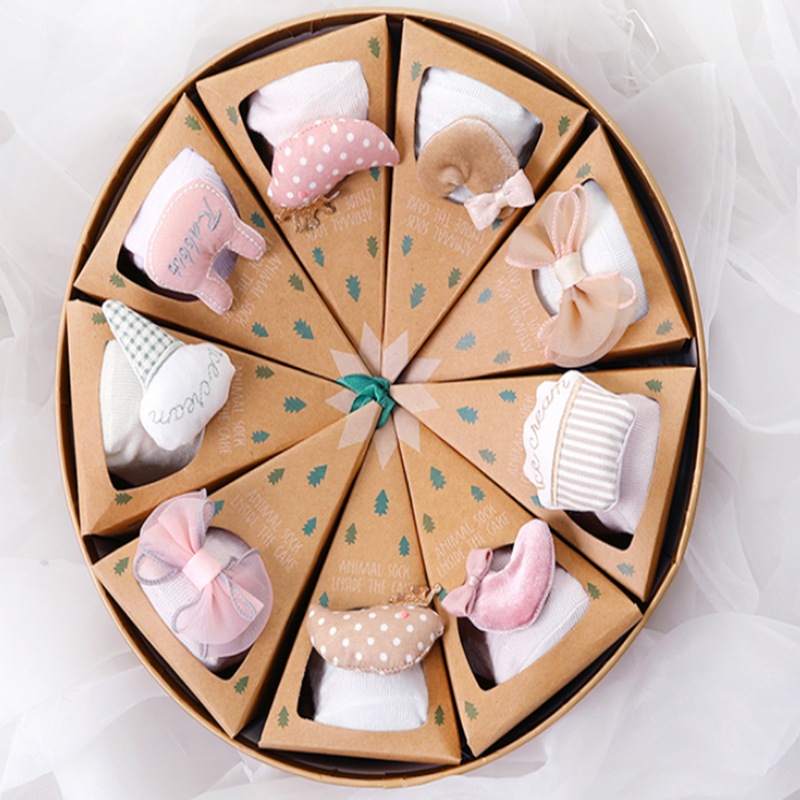 婴儿袜子礼盒小孩满月送人礼物创意实用新生儿初生用品礼盒