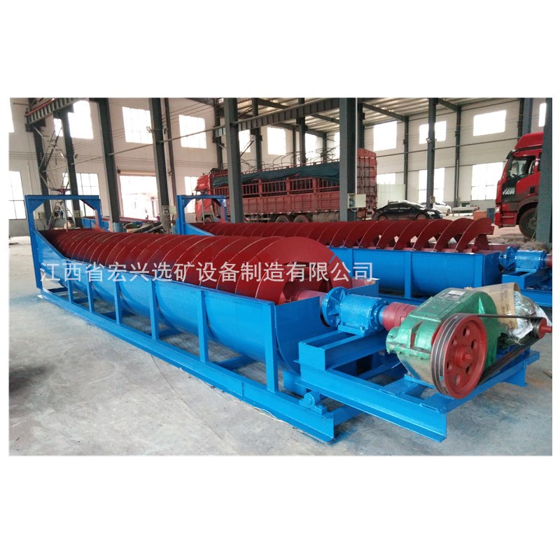 供应Φ750螺旋洗砂机设备|大处理量高效率脱泥脱水螺旋分级机