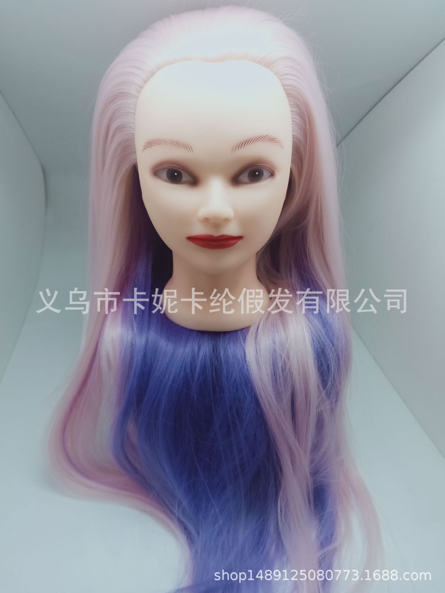 Enseñanza de dos colores modelo de cabello modelo de cabello modelo de cabello maniquí ejercicio de cabeza maniquí