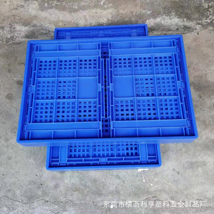 厂家批发 果蔬周转筐 省空间折叠式胶框 塑料周转箩 折叠塑料箩