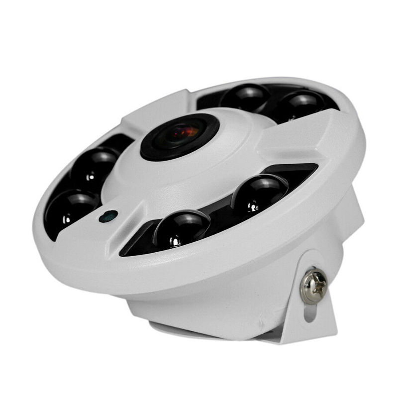 POE摄像头 全景VR网络摄像机 500万像素5MP 超广角鱼眼数字监控器