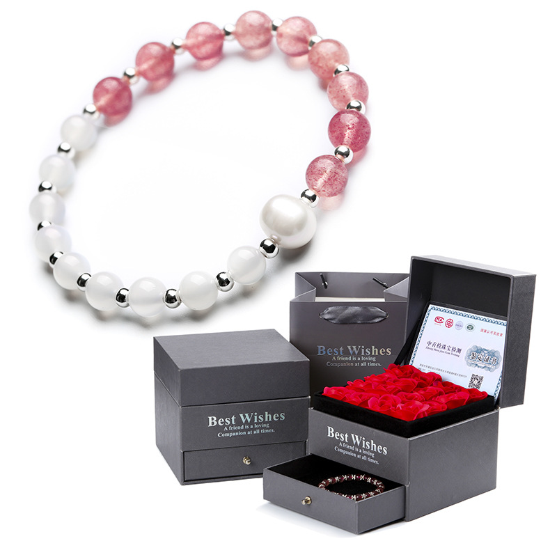 Organic crystal bracelet pearl