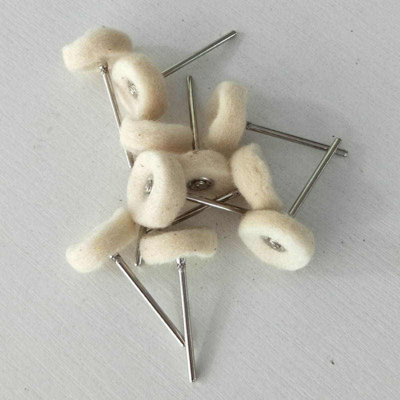 2.35mm打磨头电动布轮羊毛轮带柄棉绒轮镜面抛光轮打磨抛光工具