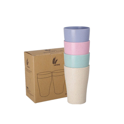 Creative and Simple Wheat Straw Cups, Toothbrush Cups, Toothpaste Cups, Household Oral Care Cups, Advertising Plastic Cups, Wholesale