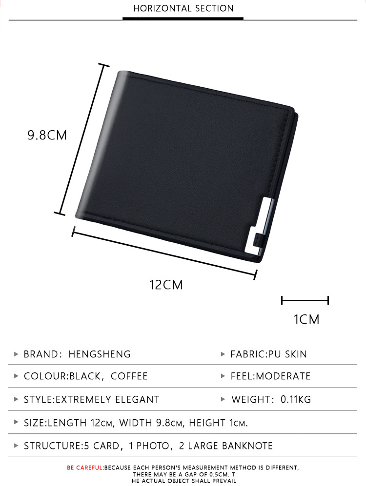 Portefeuille Hommes Portefeuille Court Mode Mince Portefeuille En Cuir Souple Hommes Portefeuille Une Génération display picture 4