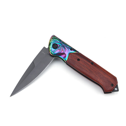 Outdoor folding knife high-hardness survival fruit knife portable pocket knife sharp self-defense small knife folding knife