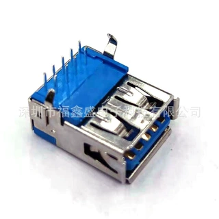 供应USB3.01AF母90度 usbB母/SATA7P插座/连接器7+15公母头