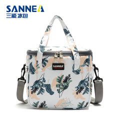 SANNE insulation bag PEVA waterproof lunch bag portable simple folding outdoor picnic bag breast milk preservation ice bag