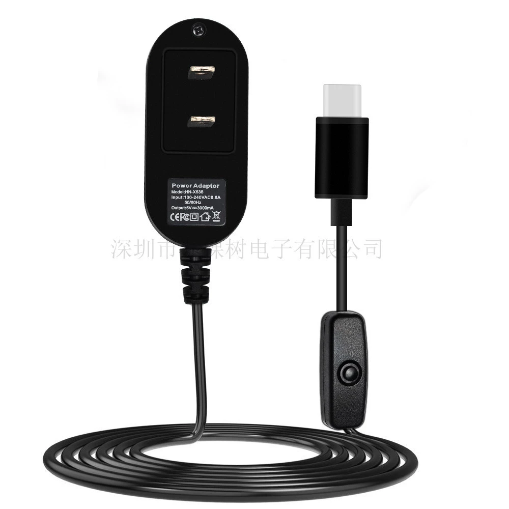Raspberry Pi 4 Power Supply 5V3A Raspberry Pi 4 Type-C USB Power Adapter