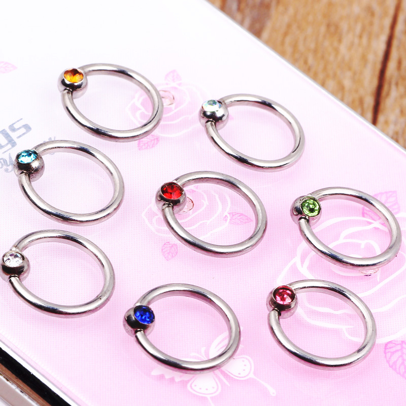 Colorful Plated Nose Ring Hoop 316L Surgical Steel Body Piercing Jewelry for Women detail image 7