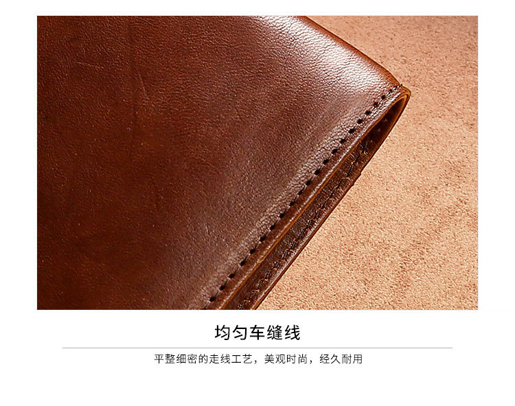 Cartera Corta Para Hombres Con Rfid De , Cartera Ultrafina Para Estudiantes, Bolso De Cuero Genuino Para Hombres Jóvenes, Monedero Horizontal display picture 2