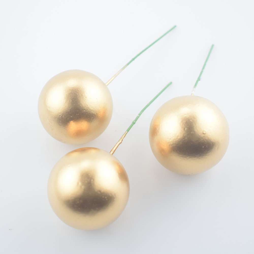 Gold Ball silver ball birthday cake decoration ins cold style gold silver ball ball plug decoration baking hard ball