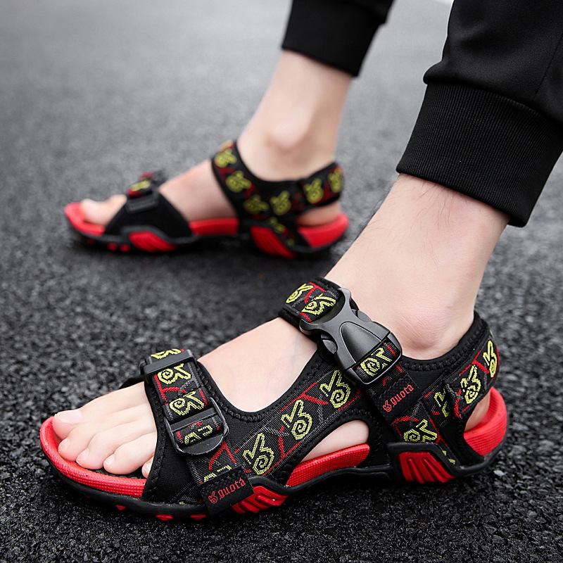 2019新款夏季男沙滩鞋韩版透气休闲潮男拖鞋凉鞋透气男一件代发|ms